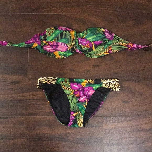 Victoria's Secret Other - VS leopard bandeau bikini bathing suit